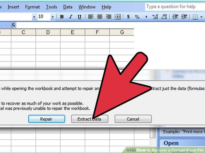 Cara memperbaiki file excel yang corrupt