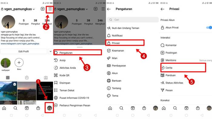 Cara menyembunyikan tag ig story