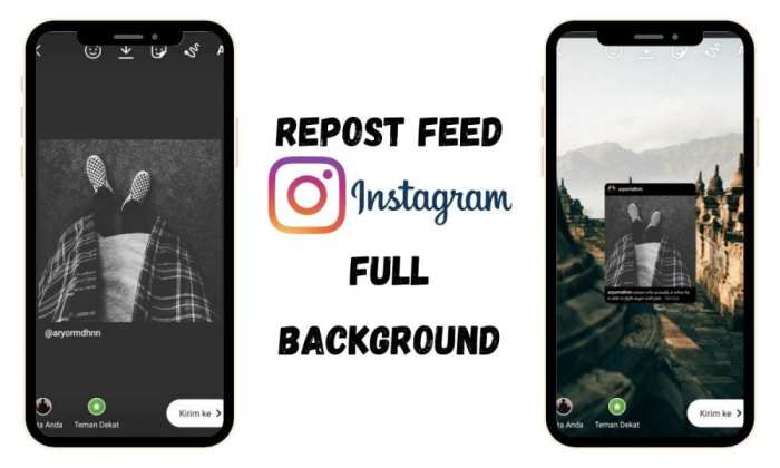 Repost background instagram