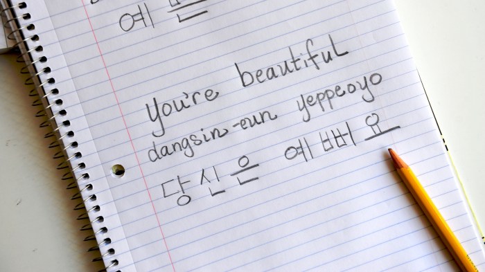 Cara membuat tulisan korea