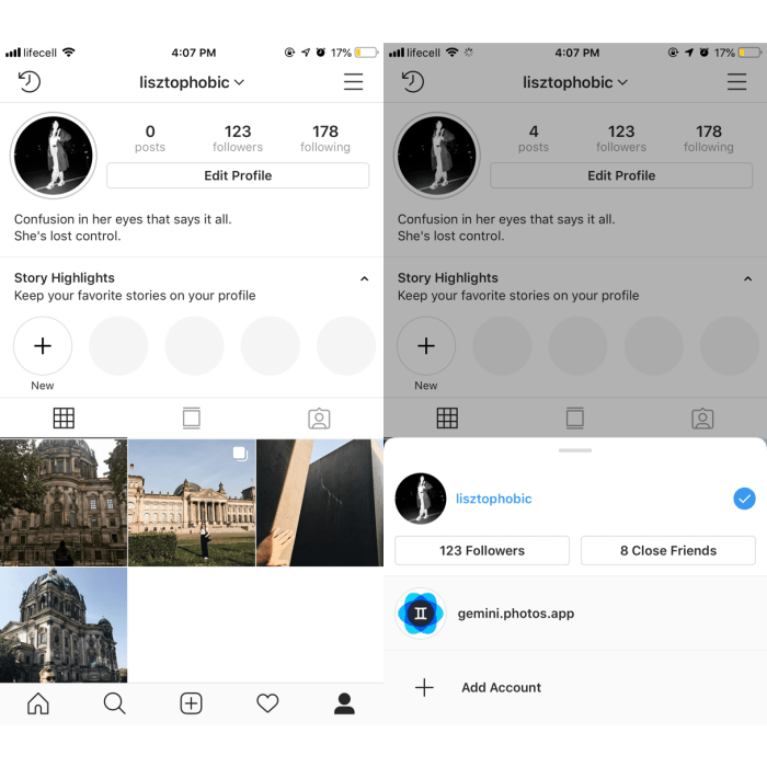 Cara menyatukan 2 akun instagram
