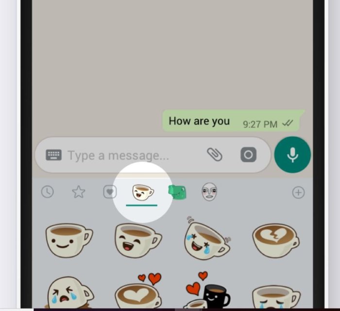 Cara memunculkan stiker di whatsapp
